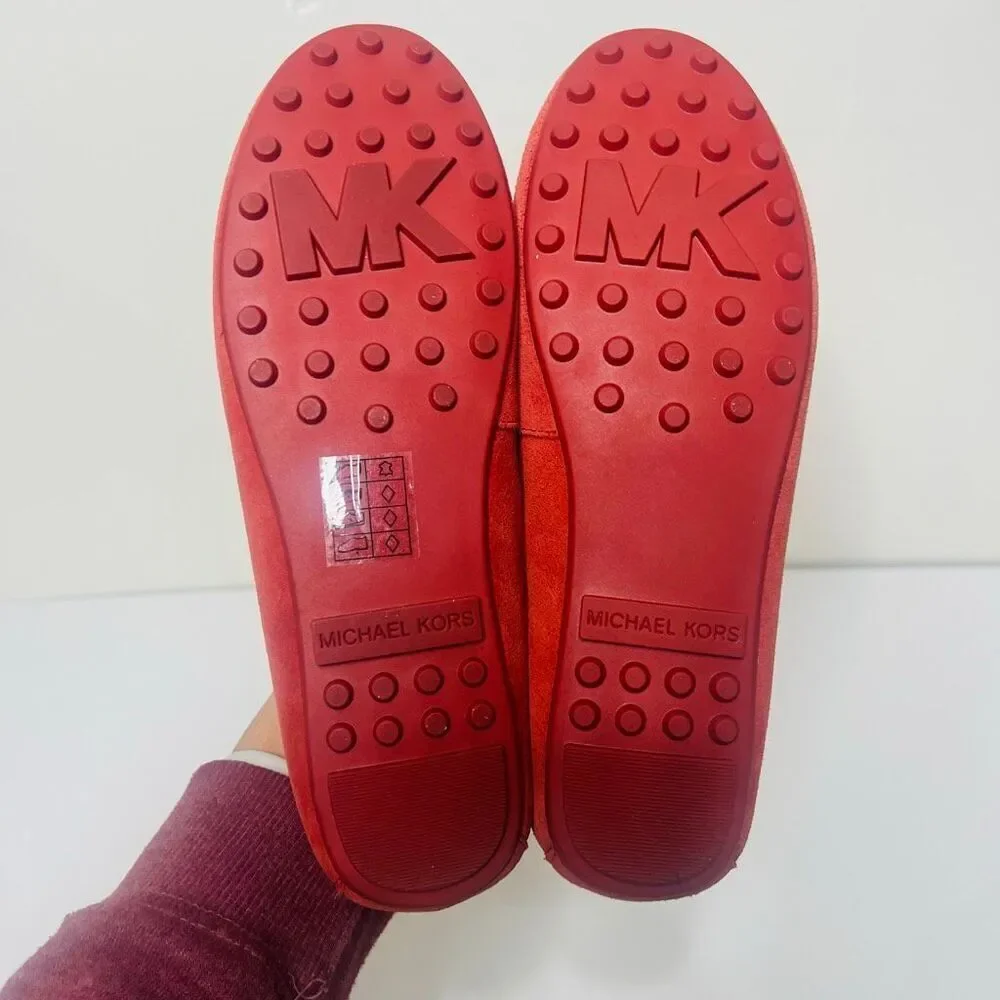 Michael Michael Kors Daisy Mocassins Suede Cinnamon Bow Loafer New but inner lin